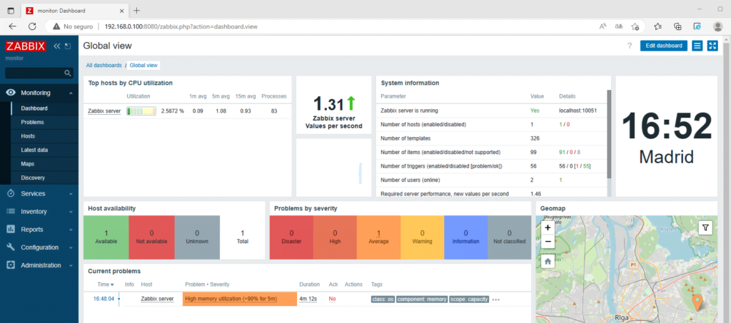 Instalación De Zabbix Y Nginx En Debia