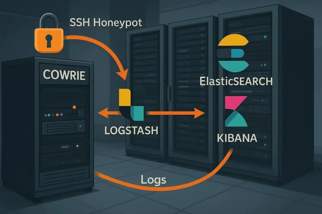 Registro de intentos de acceso SSH en un honeypot Cowrie
