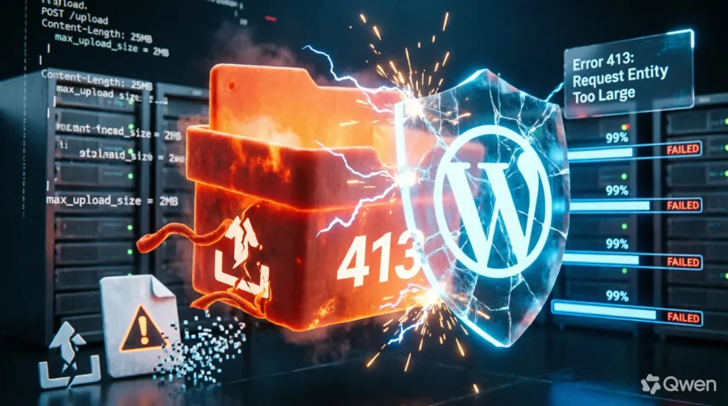 413 Request Entity Too Large en WordPress causas y cómo solucionarlo paso a paso