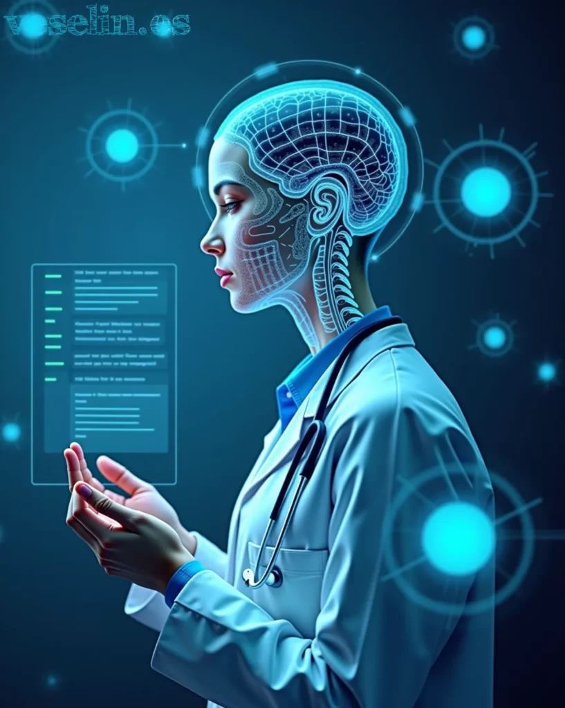 Ilustración conceptual de la dark web y nodos de IA